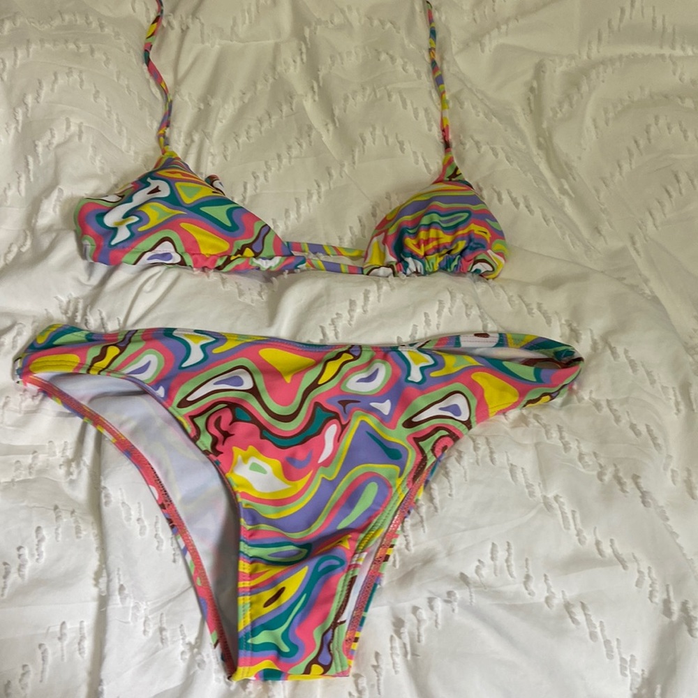 colorful shein bikini